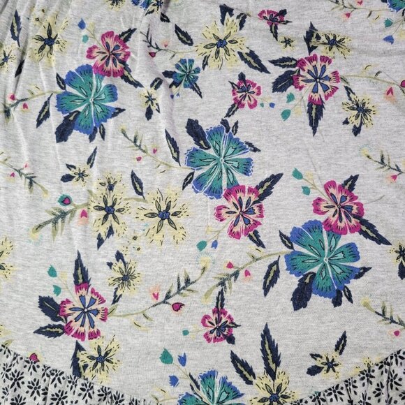 Style & Co Floral Patterned Oversized Blouse With Ruffle Sleeves Size M - Picture 9 of 10